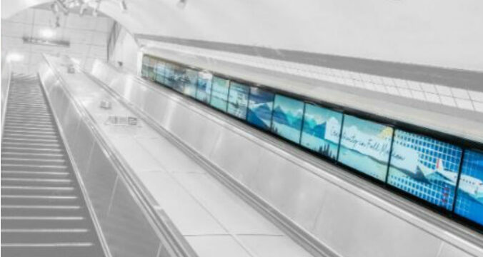 Digital escalator panel refresh