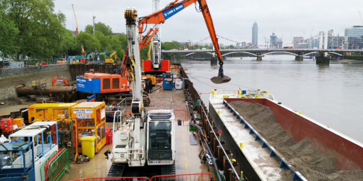 Chelsea embankment foreshore temporary cofferdam